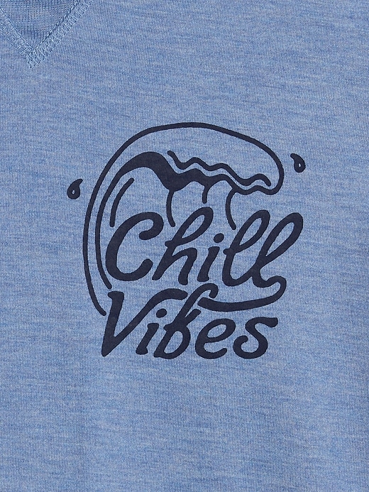 2 of 8 showing, with the color blue heather of product Kids Graphic Short Sleeve Pj T-Shirt