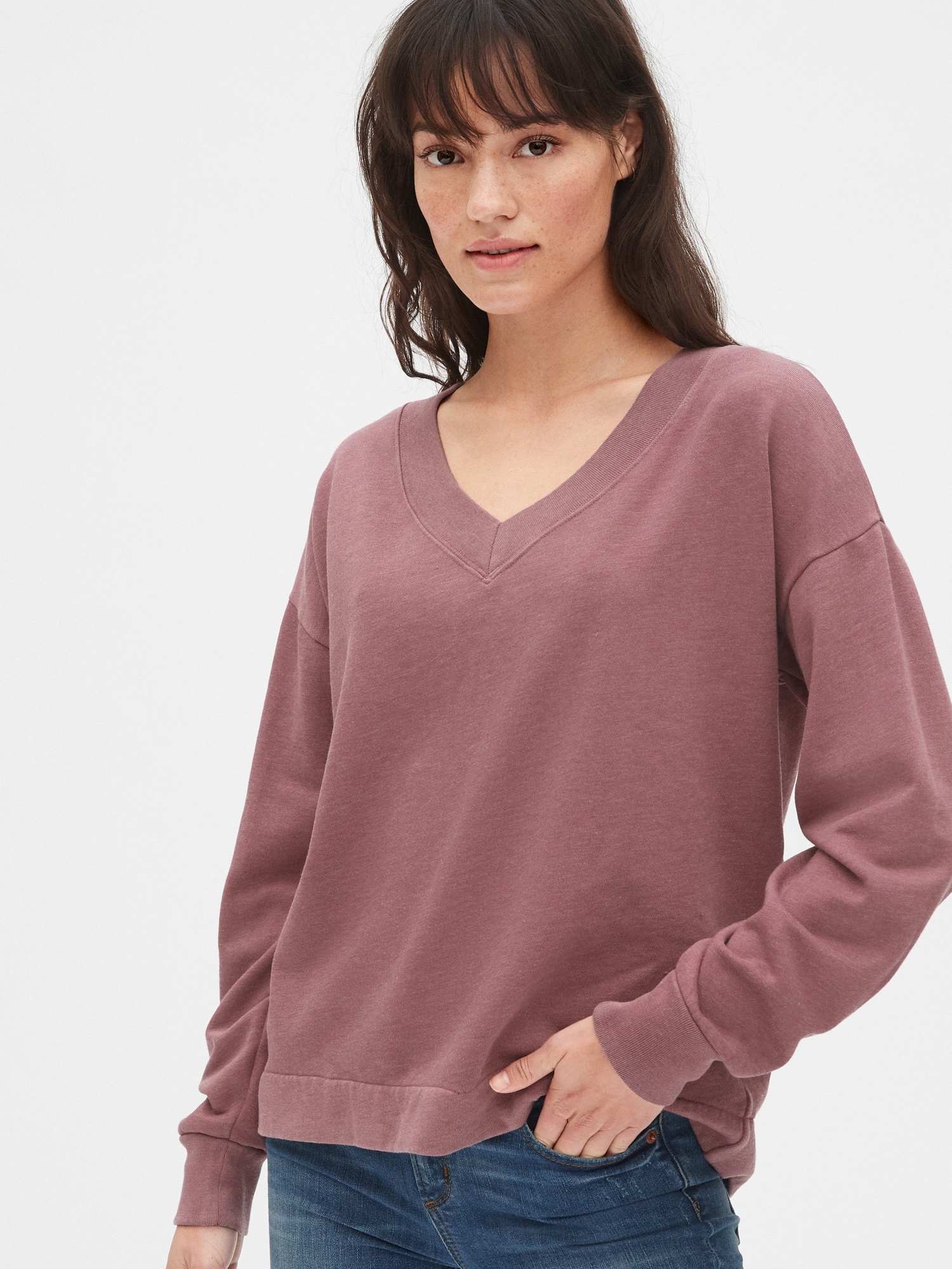 Vintage Soft V-Neck Sweatshirt | Gap