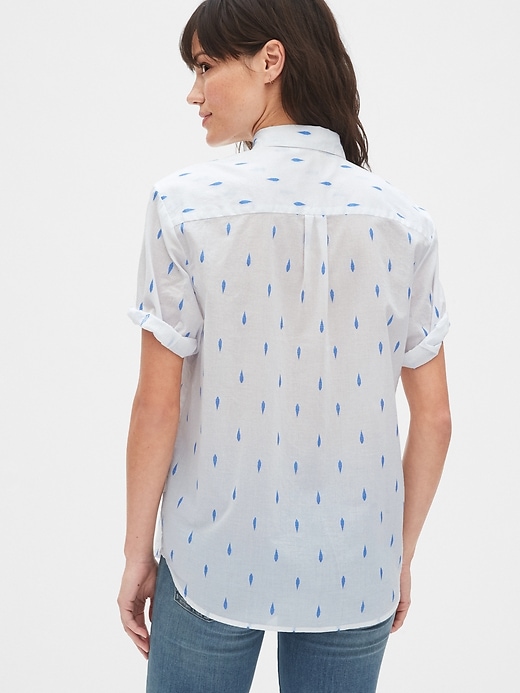 Image number 2 showing, Print Roll Sleeve Shirt