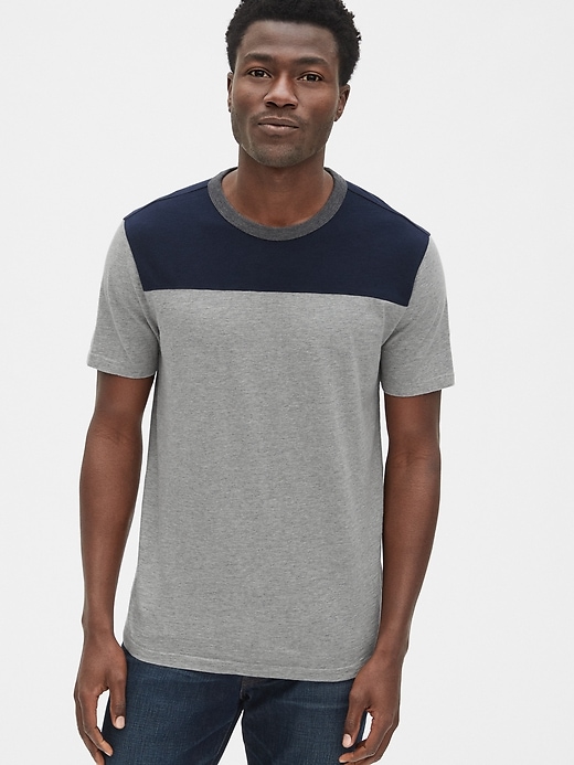 Image number 8 showing, Vintage Slub Jersey Colorblock T-Shirt