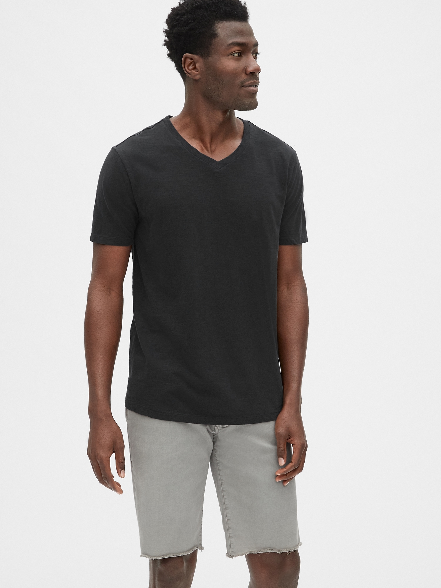 Vintage Slub Jersey V TShirt Gap