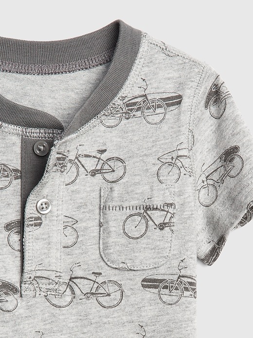 Image number 3 showing, Baby Print Henley T-Shirt