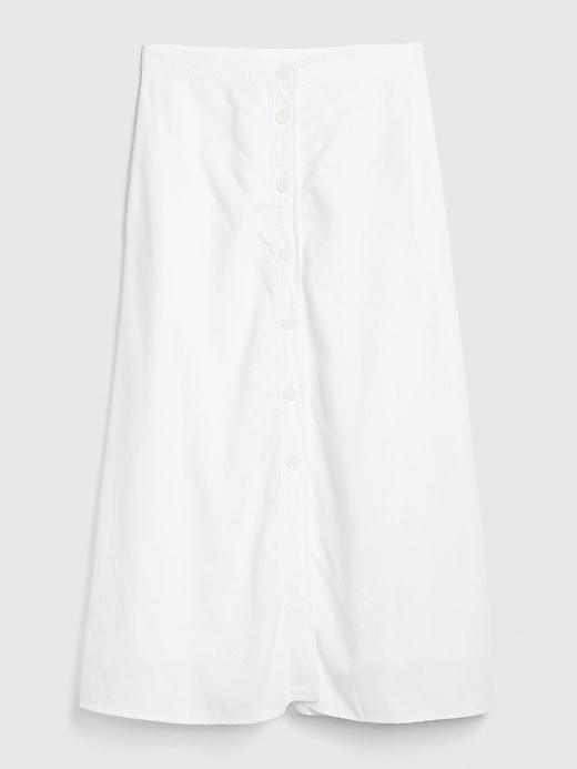 Image number 6 showing, Button-Front Midi Skirt in TENCEL&#153