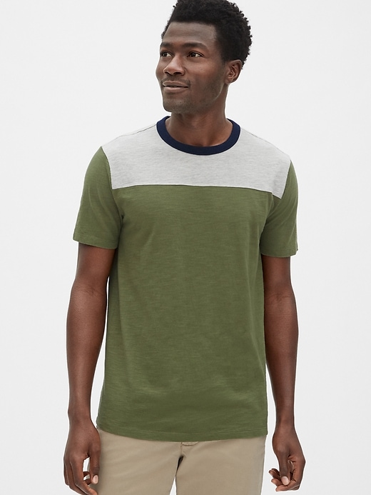 Image number 7 showing, Vintage Slub Jersey Colorblock T-Shirt