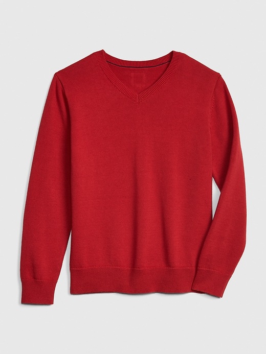 Image number 1 showing, Kids Uniform V-Neck Sweater