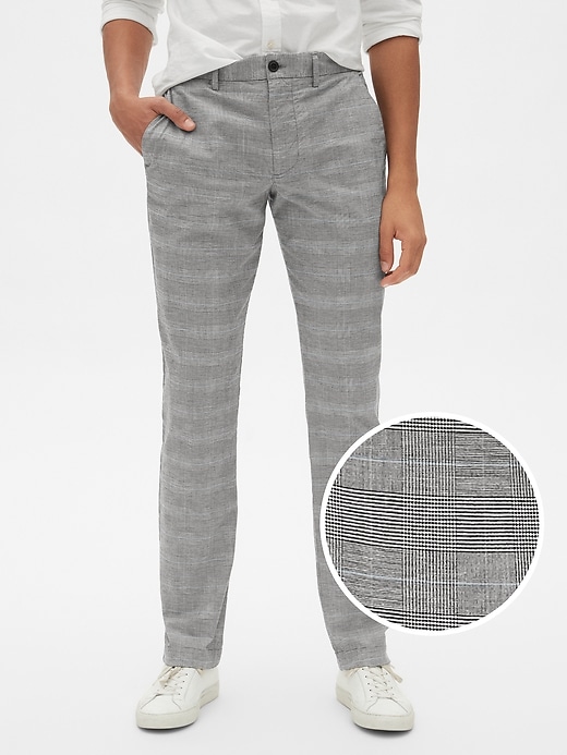 View large product image 1 of 1. Plaid Pants in Slim Fit with GapFlex