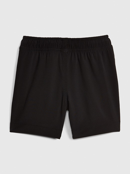 2 of 8 showing, with the color true black of product Toddler Tech Shorts