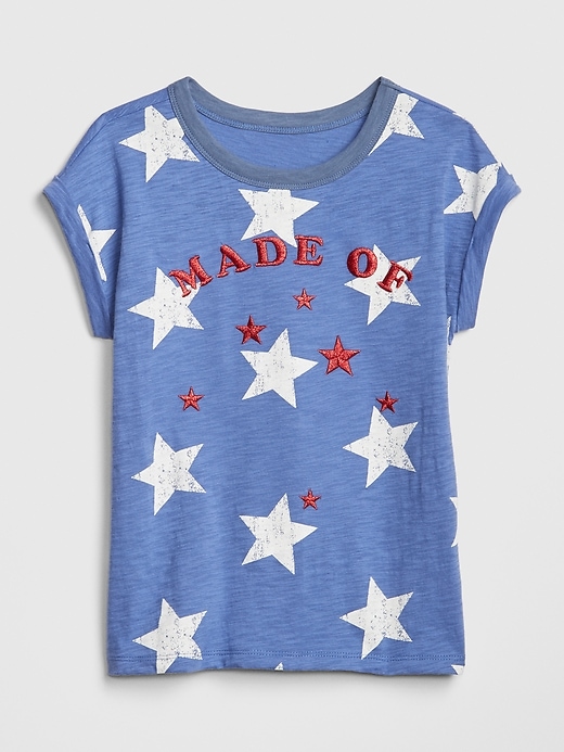 1 of 8 showing, with the color blue nova of product Kids Graphic Short Sleeve T-Shirt