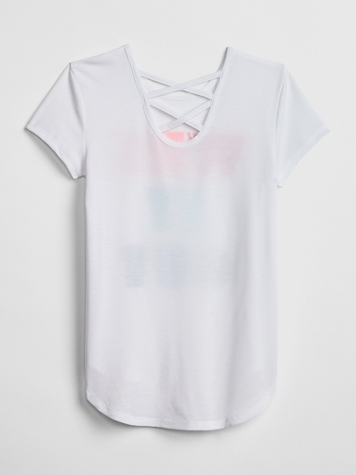 Image number 3 showing, GapFit Kids Strappy Graphic T-Shirt