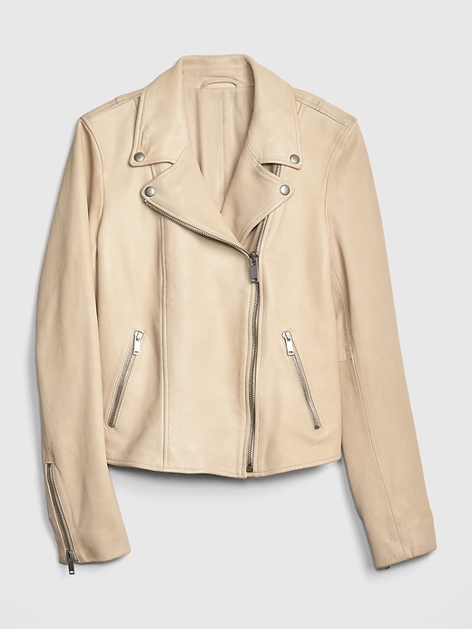 Image number 6 showing, Leather Moto Jacket