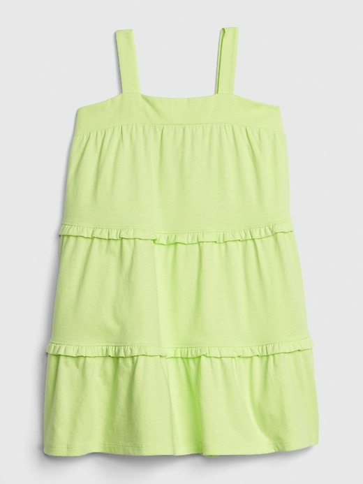 1 of 8 showing, with the color active yellow of product Toddler Tiered Dress