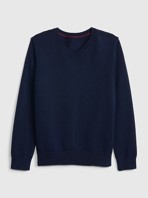 Image number 6 showing, Kids Uniform V-Neck Sweater