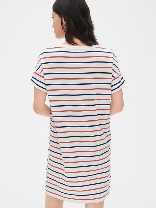 2 of 8 showing, with the color multi stripe of product Vintage Wash Stripe T-Shirt Dress