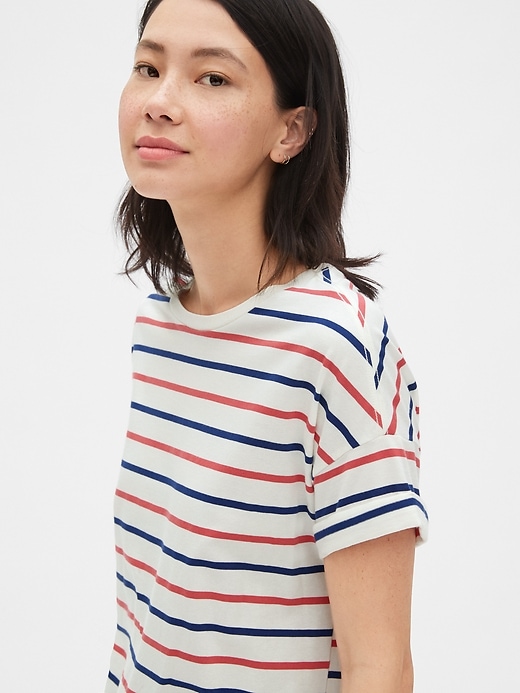 Image number 5 showing, Vintage Wash Stripe T-Shirt Dress