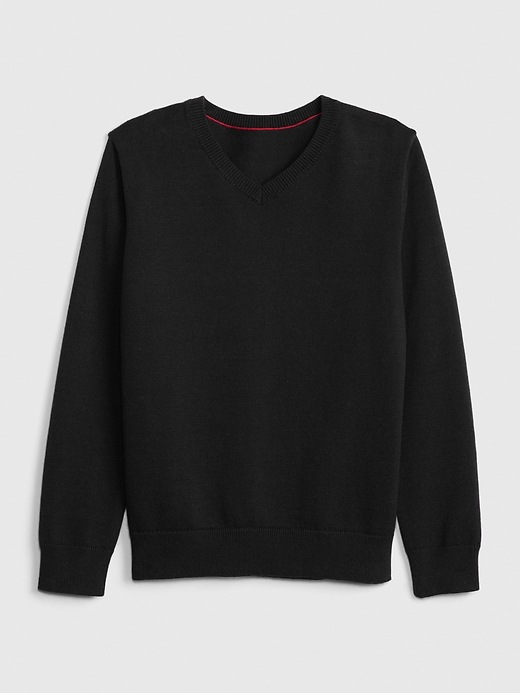 View large product image 1 of 1. Kids Uniform V-Neck Sweater