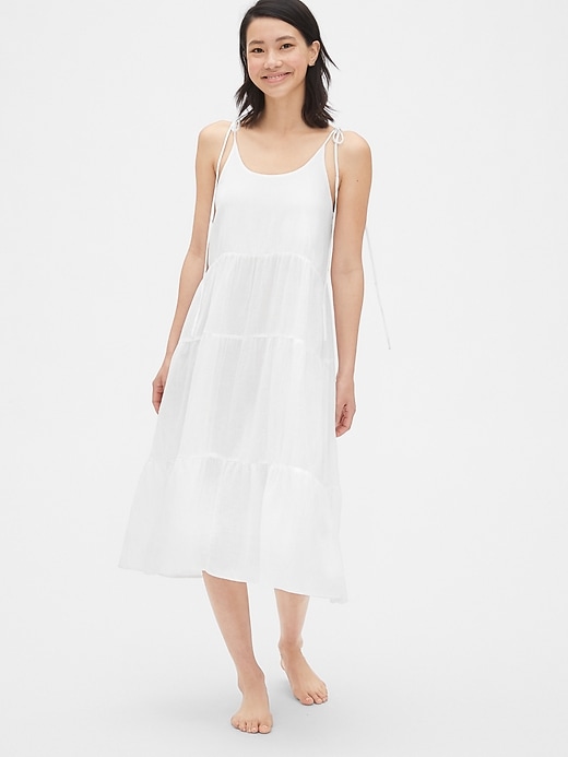 Image number 1 showing, Dreamwell Crinkle Tiered Midi Dress