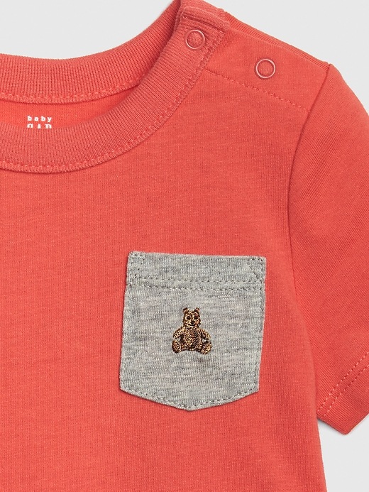 Image number 3 showing, Baby Brannan Bear Pocket Bodysuit