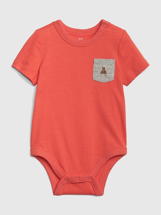 Image number 1 showing, Baby Brannan Bear Pocket Bodysuit