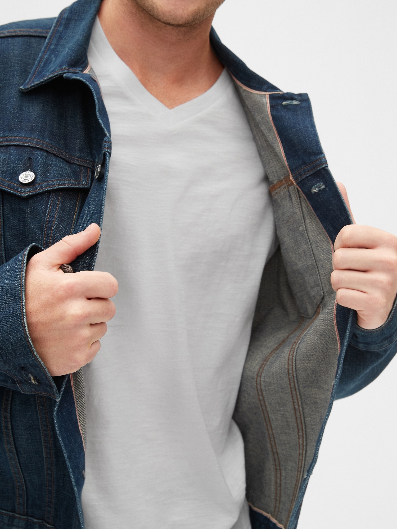 Vintage Slub Jersey V TShirt Gap