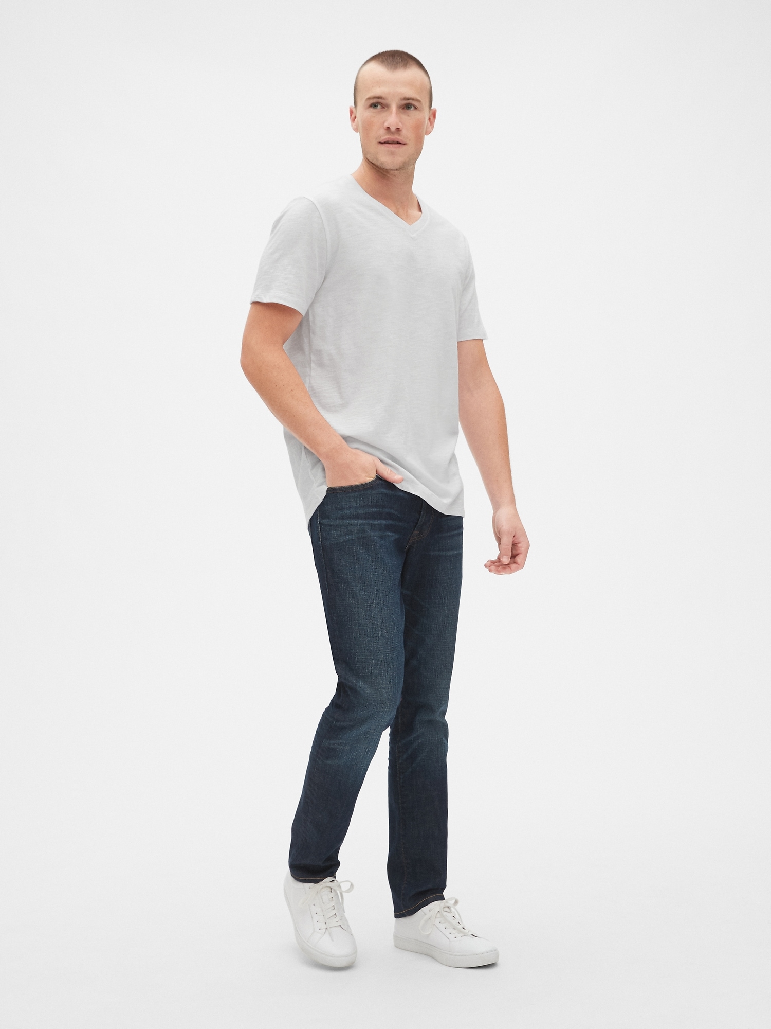 Vintage Slub Jersey V TShirt Gap