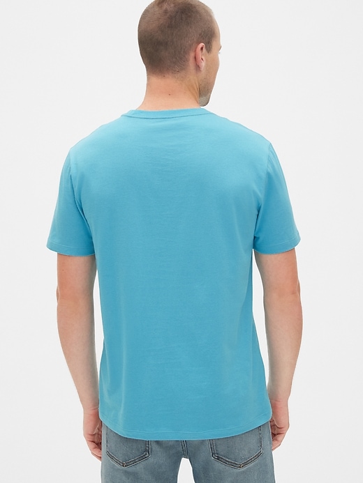 2 of 8 showing, with the color blue harmony of product Gap Original Logo Pocket T-Shirt