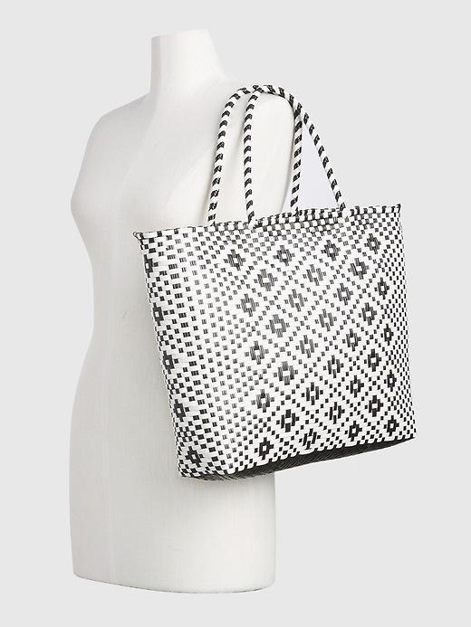 View large product image 2 of 3. Woven Plastic Tote