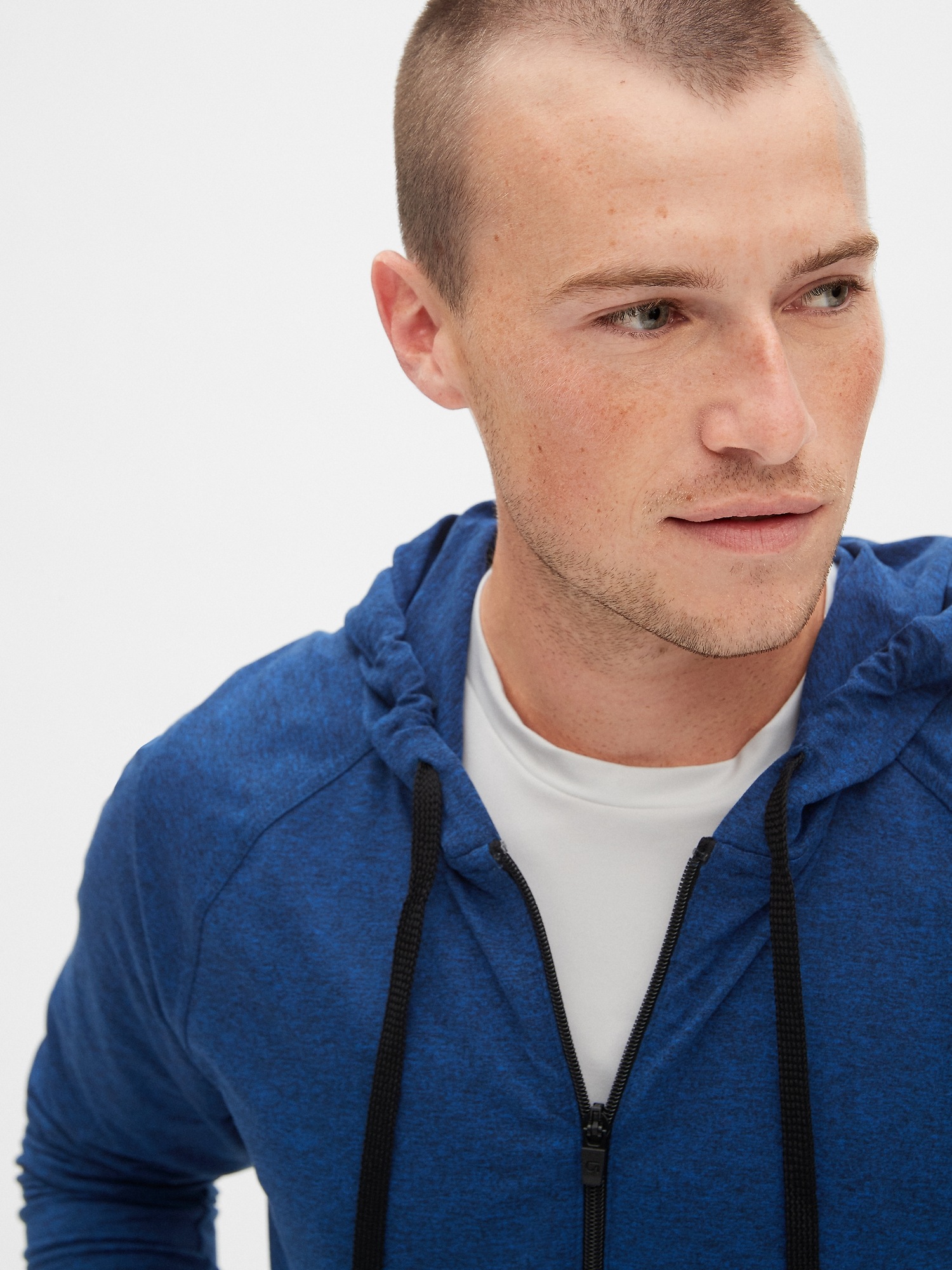Gapfit Brushed Tech Jersey FullZip Hoodie Gap
