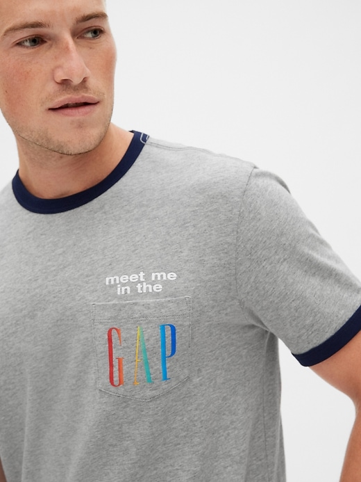 Image number 5 showing, Gap + Pride Ringer Pocket T-Shirt