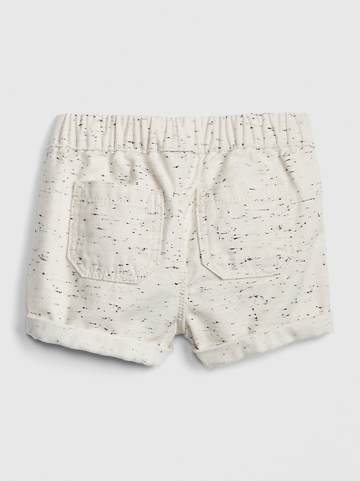 Image number 2 showing, Toddler Embroidered Denim Pull-On Shorts