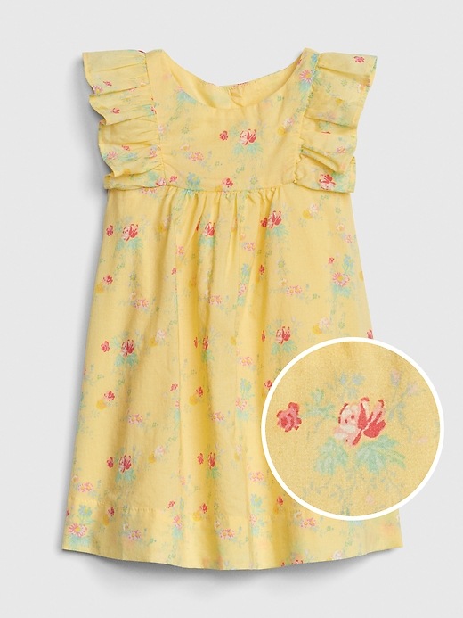Image number 1 showing, Baby Print Cascade Ruffle Dress