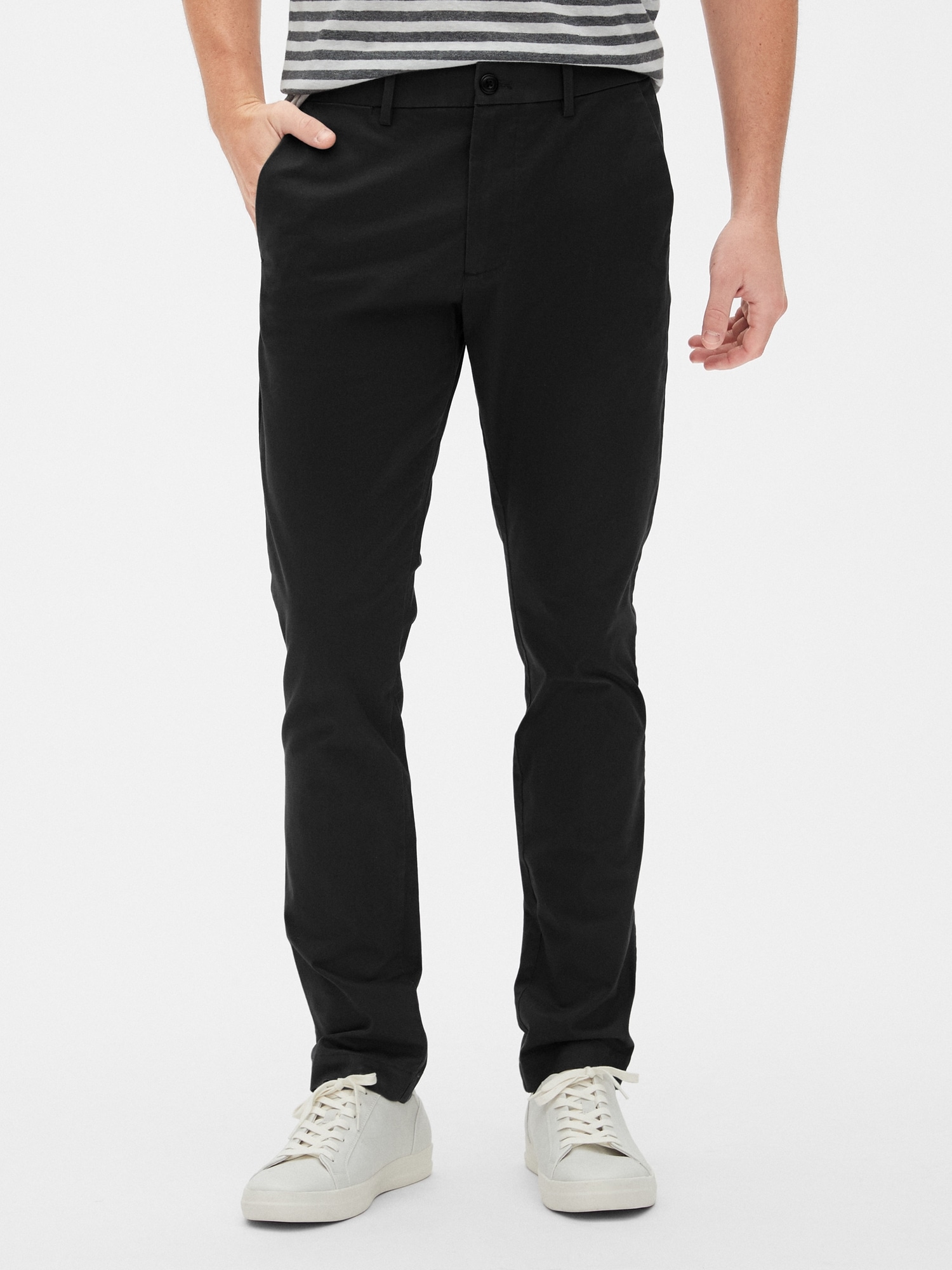 black skinny khakis