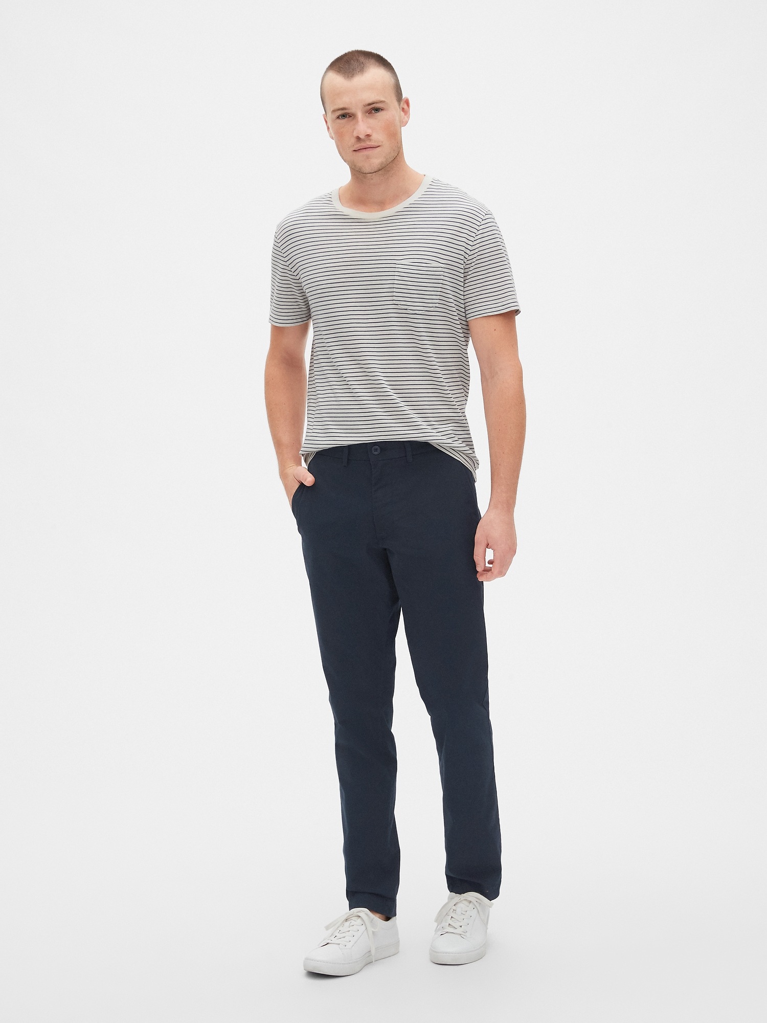 Pantalon Chino Homme Gap Taille 33x30 - Coupe Droite, Stretch, Couleur Bleu Galaxie - Neuf Avec étiquette