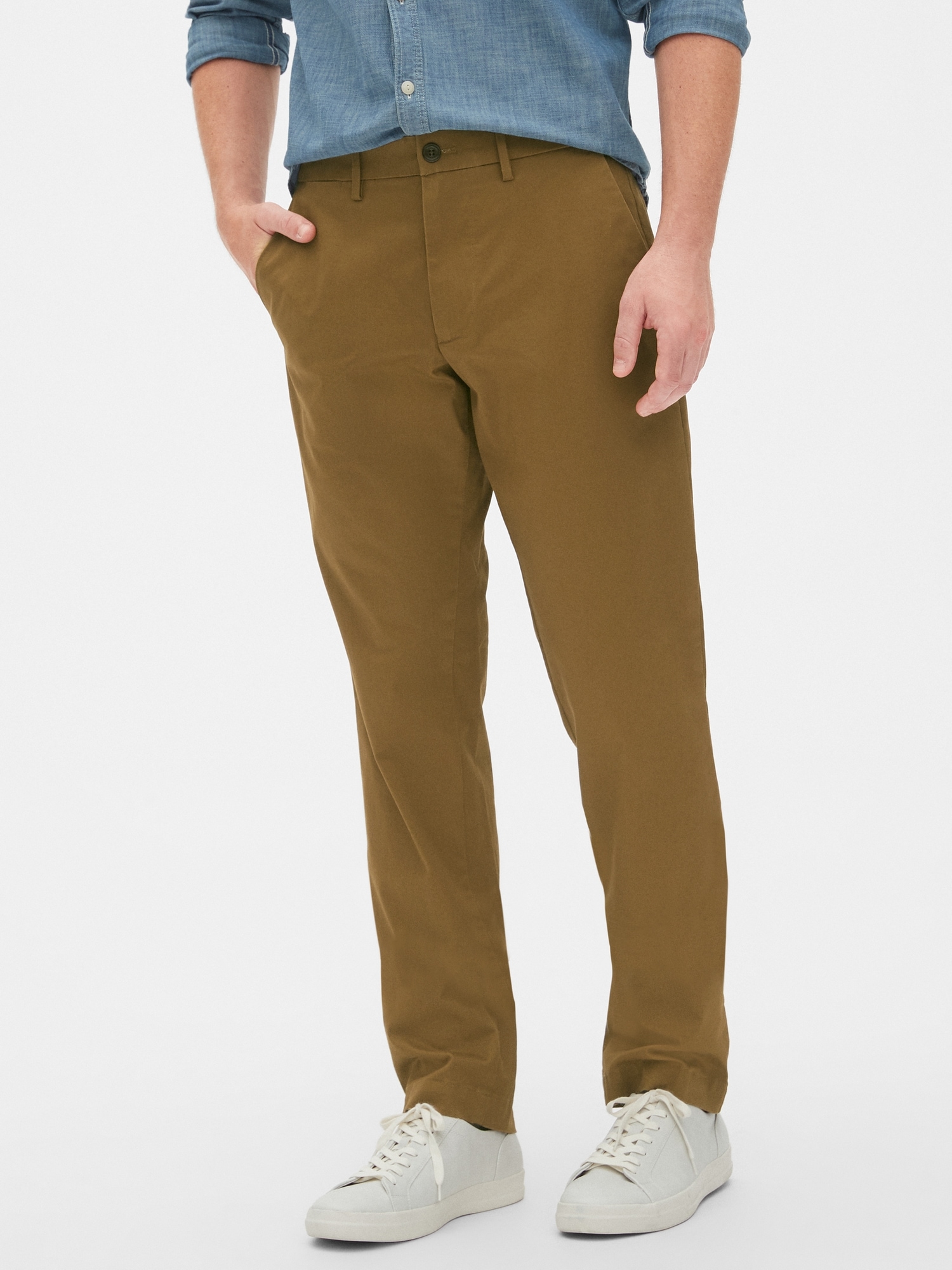 gap straight stretch khakis