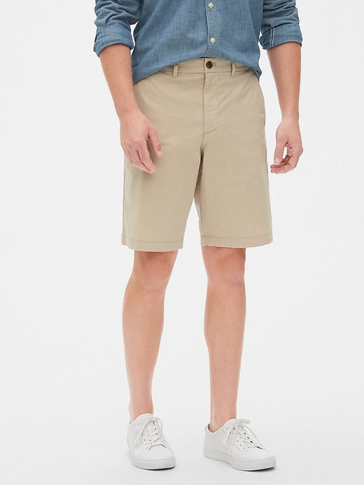 1 of 8 showing, with the color sand khaki of product Wearlight 10" Khaki Shorts