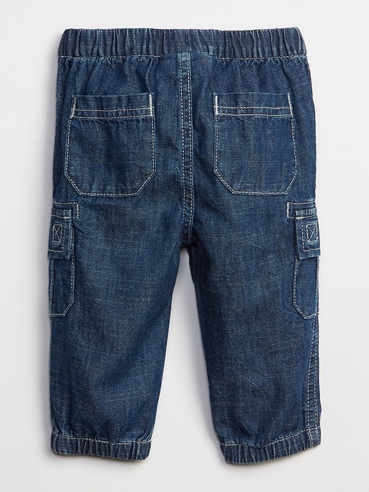 Image number 2 showing, Baby Denim Cargo Joggers