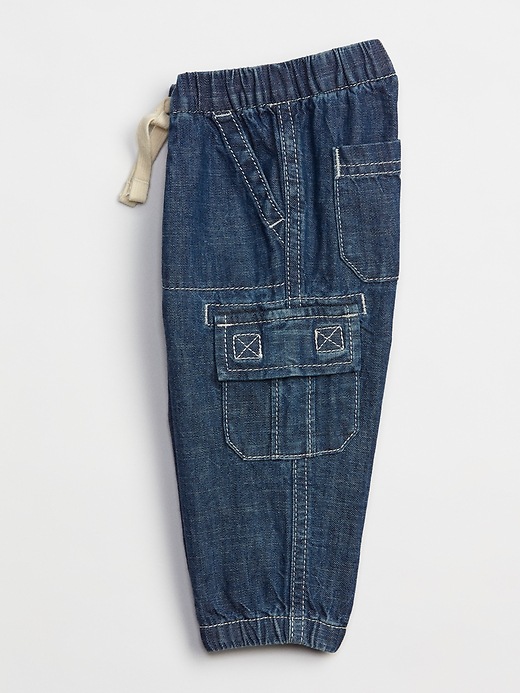 Image number 3 showing, Baby Denim Cargo Joggers