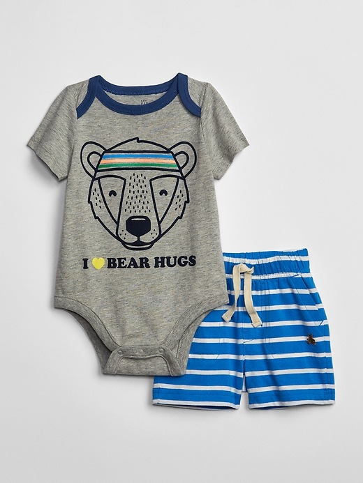 Image number 1 showing, Baby Graphic Bodysuit Outfit Set