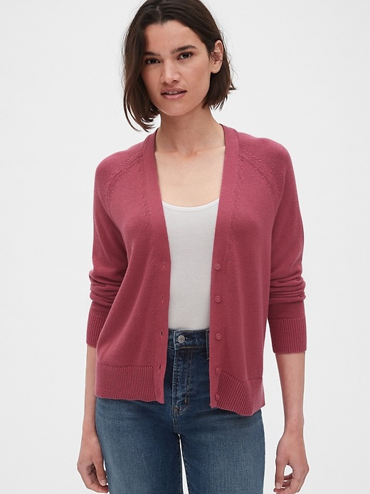 Image number 9 showing, V-Neck Button-Front Cardigan Sweater