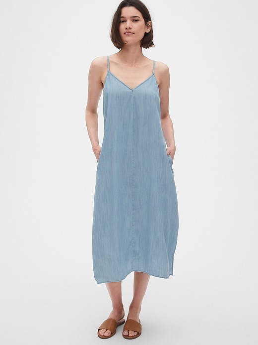 Image number 1 showing, Cami Midi Dress in TENCEL&#153