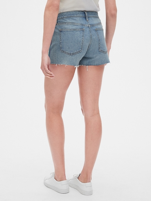 Image number 2 showing, Gap + Pride Mid Rise 3" Embroidered Denim Shorts