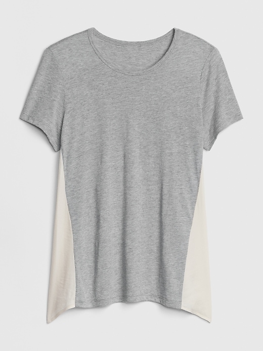 Image number 6 showing, Mix-Fabric Side-Panel T-Shirt