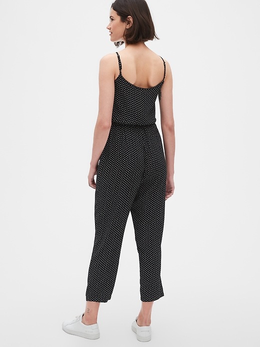 2 of 8 showing, with the color black dots of product Cami Tie-Waist Jumpsuit