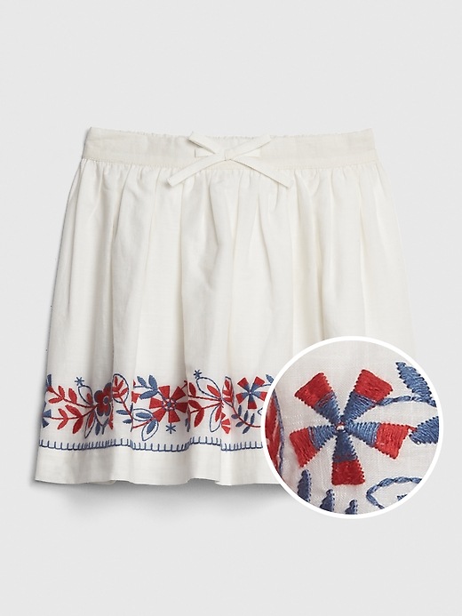 1 of 8 showing, with the color ivory frost of product Toddler Flippy Skirt