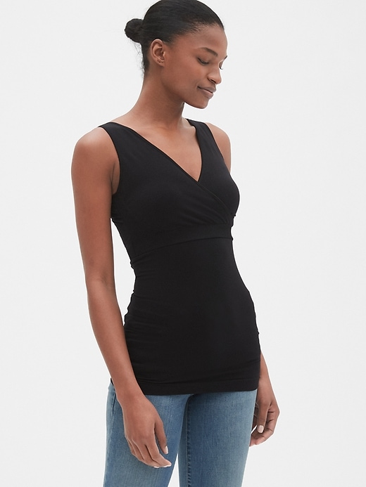 View large product image 1 of 1. Ingrid and Isabel&#174 Seamless Crossover Nursing Tank