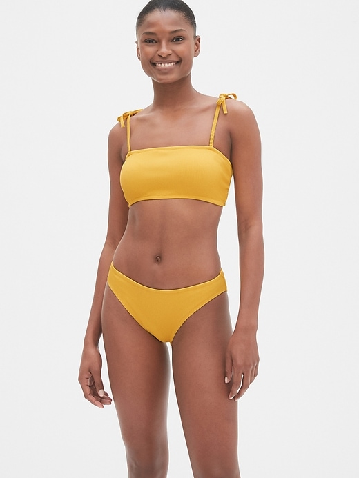 ribbed yellow bikini