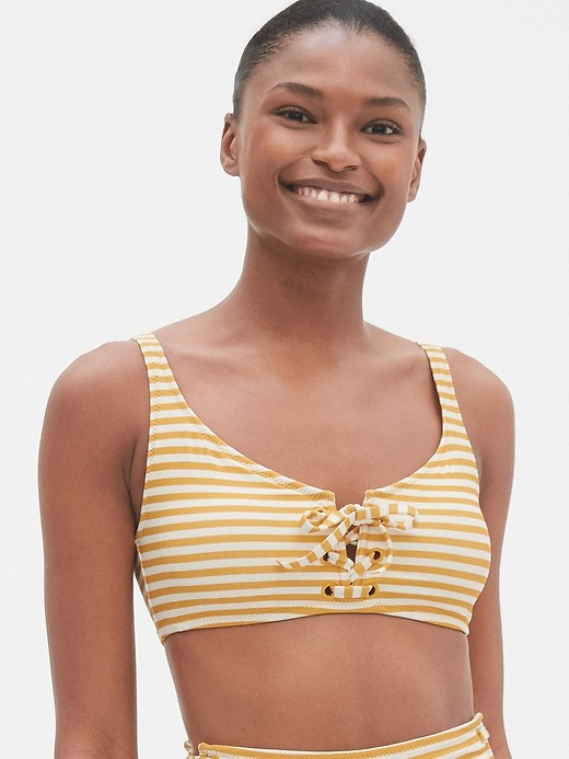 Image number 4 showing, Lace-Up Bralette Bikini Top