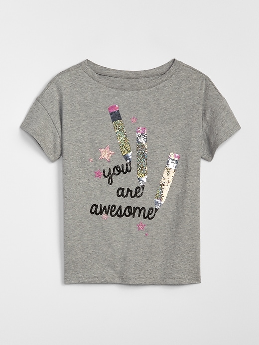 Image number 4 showing, Kids Flippy Sequin Graphic T-Shirt