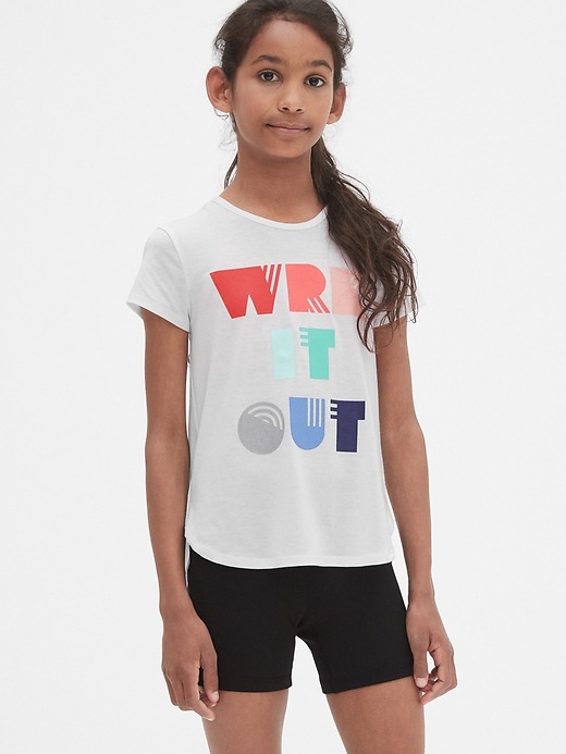 Image number 2 showing, GapFit Kids Strappy Graphic T-Shirt