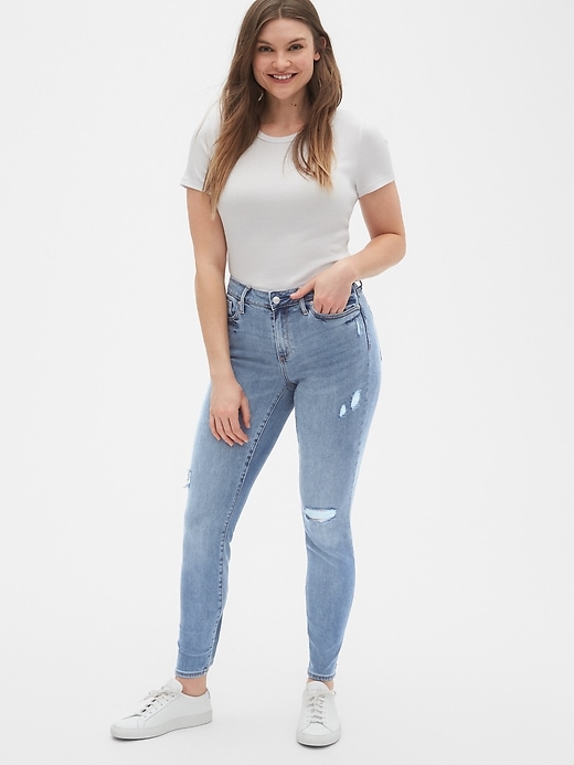 Image number 7 showing, Soft Wear Mid Rise Curvy True Skinny Jeans