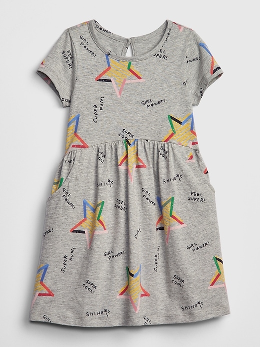 Image number 1 showing, Toddler Print Short Sleeve Dress